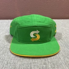 New Subway 5 Panel Snapback Cap Hat Green Fast Food Vintage Employee Official