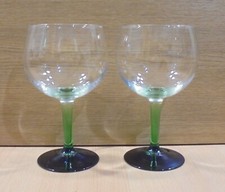 TANQUERAY GIN ADVERTISIG SET OF TWO COLUMN GLASSES
