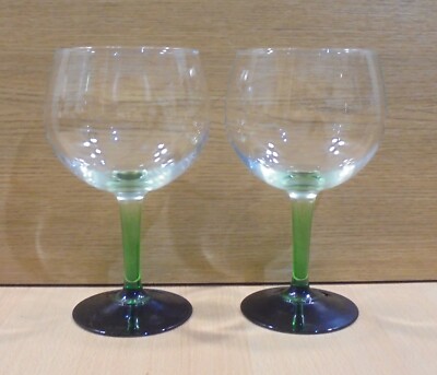 TANQUERAY GIN ADVERTISIG SET OF TWO COLUMN GLASSES