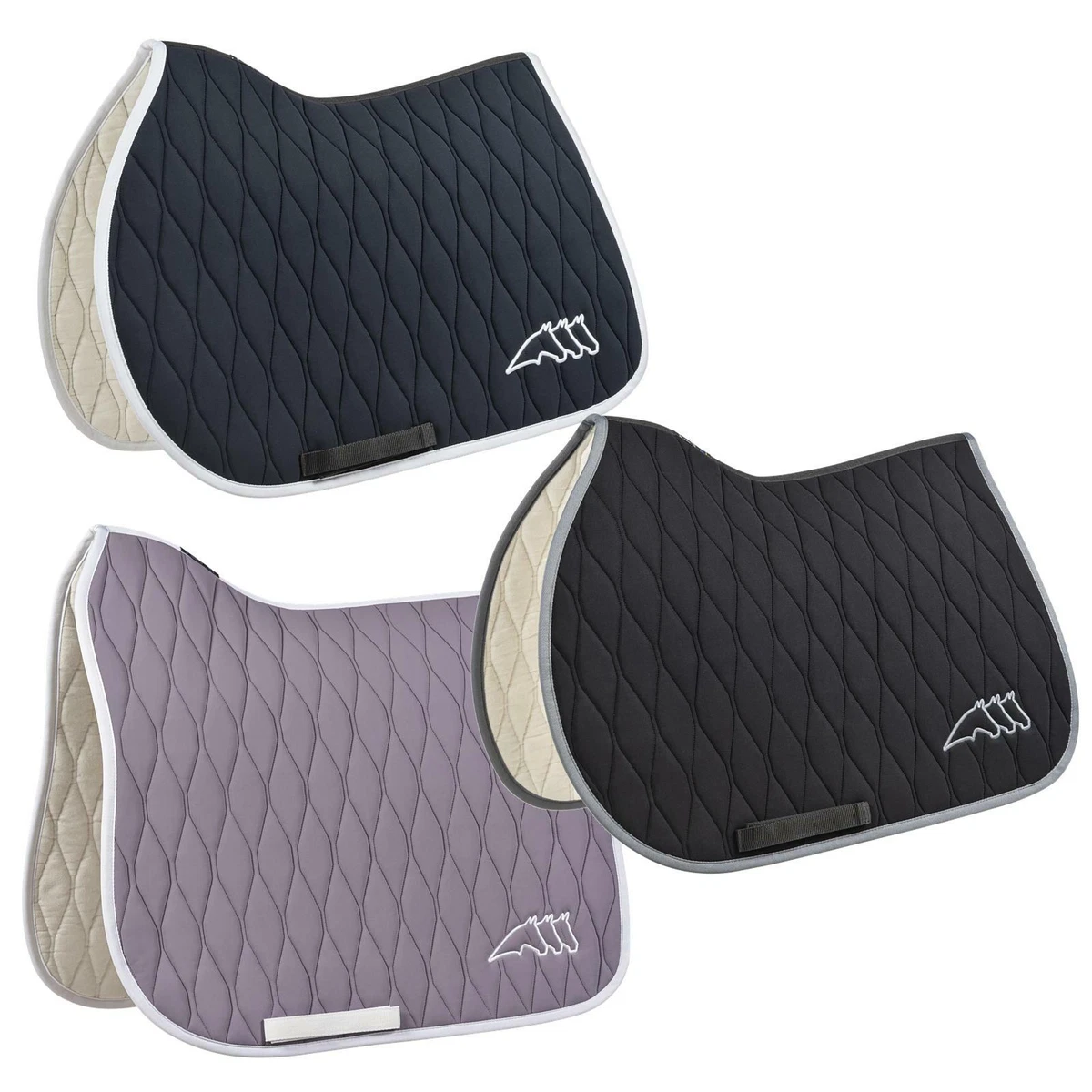 Tapis De Selle Equiline ROMBO Cymone - Gris FS20 - Neuf Sous Emballage