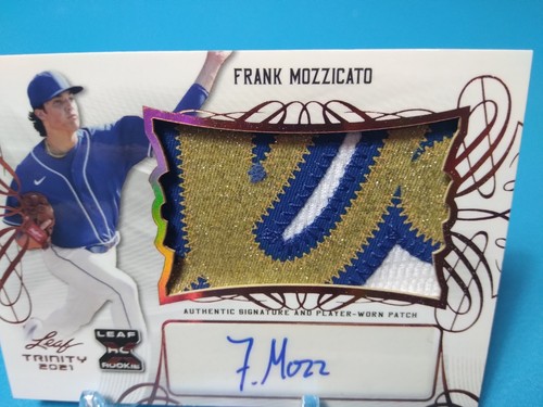 Frank Mozzicato Auto Patch Kansas City Royals 2021 Leaf Trinity spedizione gratuita - Foto 5 di 8