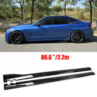 86.6'' Gloss Black Side Skirts Extention Body Kit For 3 series F10 F30 F32