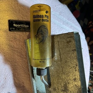 1970 Water 16 Ounce Water Bottle And Metal Rabbit Feeder