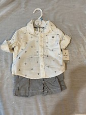 Carter's 2 piece Anchors Shirt  Shorts Outfit Size 6 Months