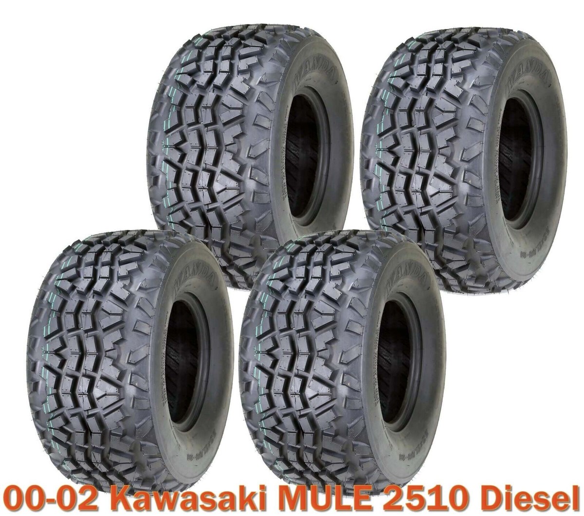 Set 4 Utility ATV tires 23x11-10 for 00-02 Kawasaki MULE 2510