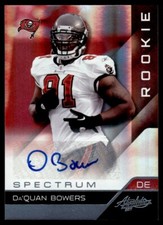 2011 Panini Absolute Memorabilia Spectrum Platinum Da'Quan Bowers Auto RC 24/25