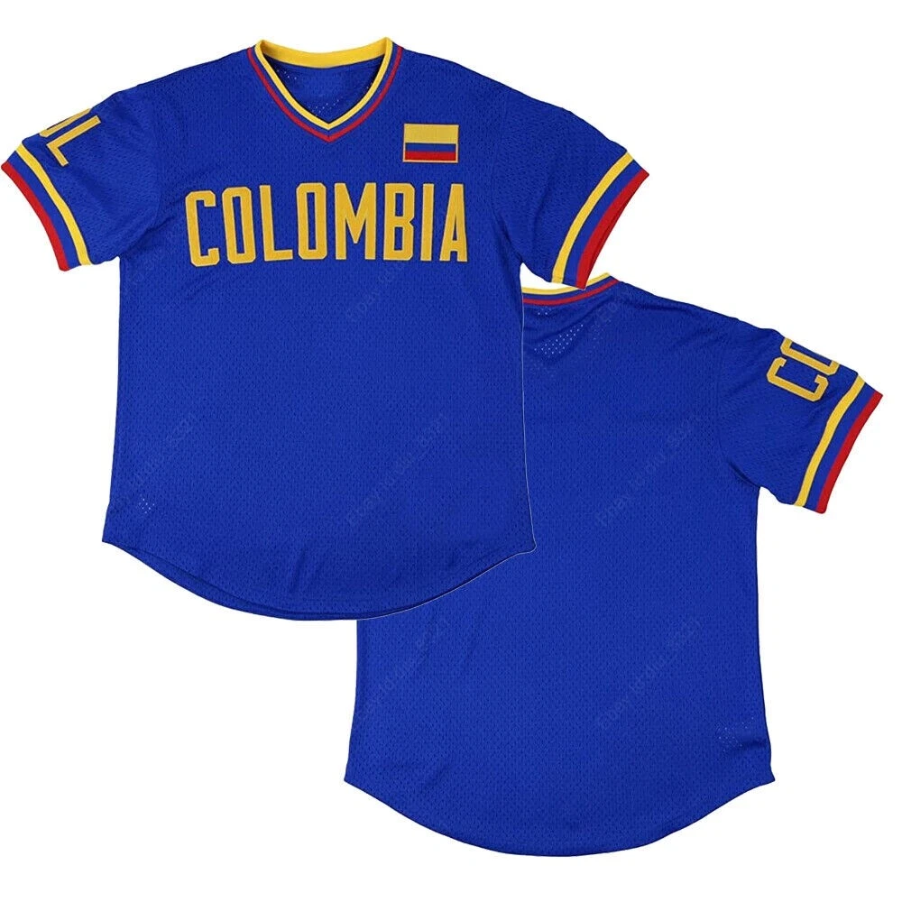 Design Colombia Baseball Jersey Fans Cheerlead Pullover Sewn
