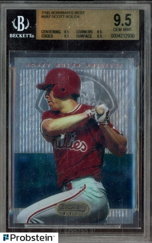 1995 Bowman's Best #B87 Scott Rolen Phillies RC Rookie BGS 9.5 GEM MINT