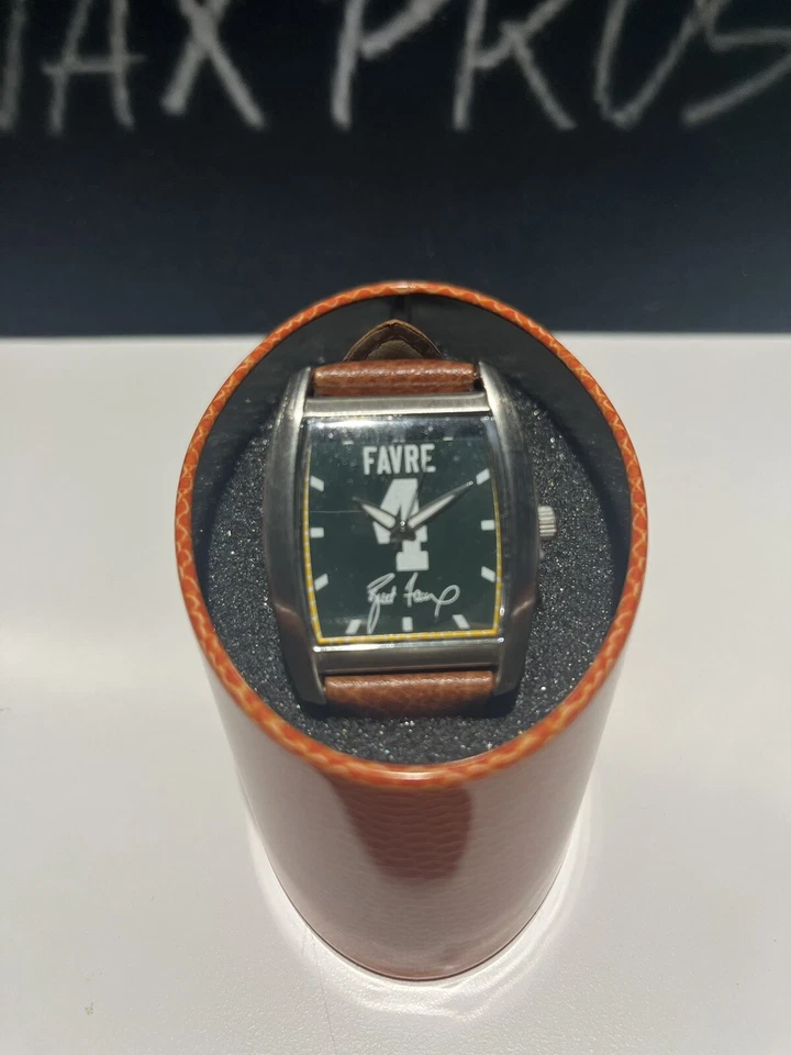 2004 NFL Quarterback Legends Brett Favre RELÓGIO DE TEMPO DE JOGO EM LATA Packers NOVO RARO - Imagem 3 de 4