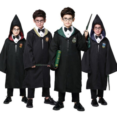  Harry Potter Kostüm Robe Mantel Umhang Krawatte Gryffindor Slytherin Ravenclaw