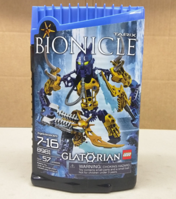 LEGO Bionicle 8981 Tarix NEW! RARE! Blue Water Glatorian Gold