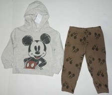 Disney Toddler Mickey and Friends Mickey Mouse 2-pc Hood and Pant Set, 4t New