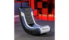 Image of X Rocker Solo eSports 2.0 Audio Junior Gaming Chair Blue Foldable
