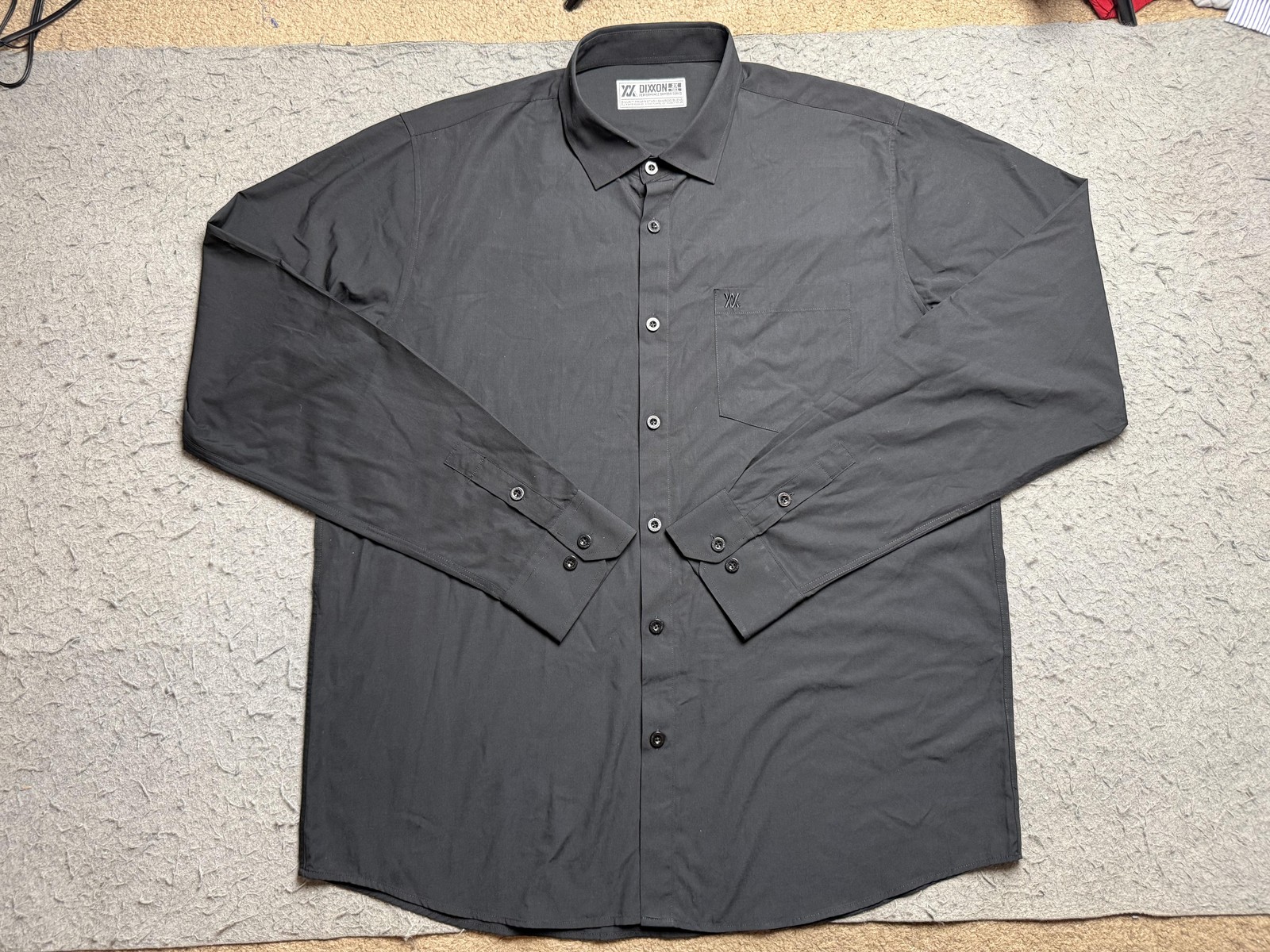 Dixxon Shirt Mens 2XLT Gray Long Sleeve Button Up Performance Bamboo Casual