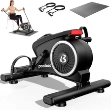 Home Under Desk Bike Pedal Exerciser Magnetic Mini Exercise Bike Arm Leg Workout