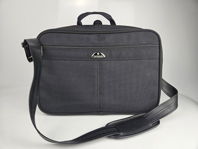 Samsonite Carry On Computer Briefcase Shoulder Bag Black Canvas Black