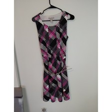Banana Republic Women's Sleeveless Dress w/MatchinBelt Knee Length B&W SZ 6