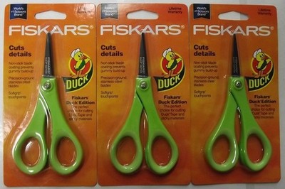 Fiskars 154110-1006 5'' Duck Edition Detail Pattern Scissors Non Stick Blade 3pcs