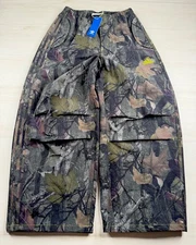 Adidas Originals Camo Q1 Pants Super Baggy JNCO Style Elastic Waist Mens S NWT!