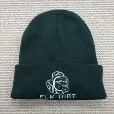 Elm Dirt Acrylic green Beanie Hat Cap Knit