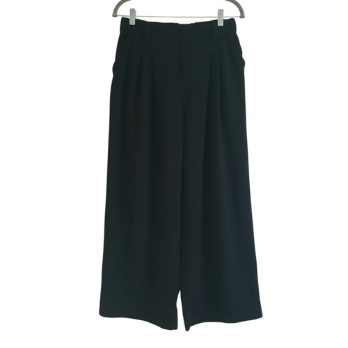 HALARA Flex High Waist Waffelstrick Hose weites Bein Damen M schwarz Karriere Kleid - Bild 2 von 7