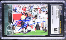Santana Moss Signed 2004 Upper Deck Card #134 New York Jets CGC AU JSA 9 Auto