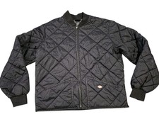 Dickies Quilted Full-Zip Workwear Black Bomber Jacket Size XT