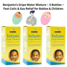 Benjamin  s Gripe Mixture 3 Pack   Baby Colic, Gas  Tummy Relief   Newborn  Kid