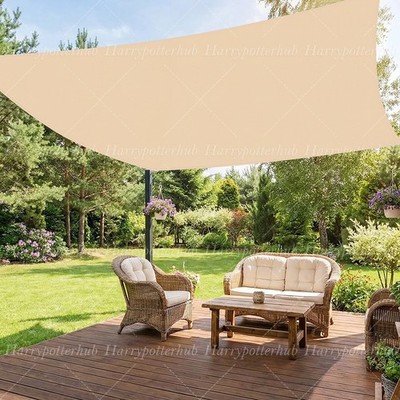 Sonnensegel WASSERDICHT Sonnenschutz Windschutz 98% UV-Schutz Rechteck Dreieck