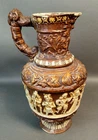 Black Forest Pottery - Harvest Wine Jug With Hunting Theme - German RTG/JE