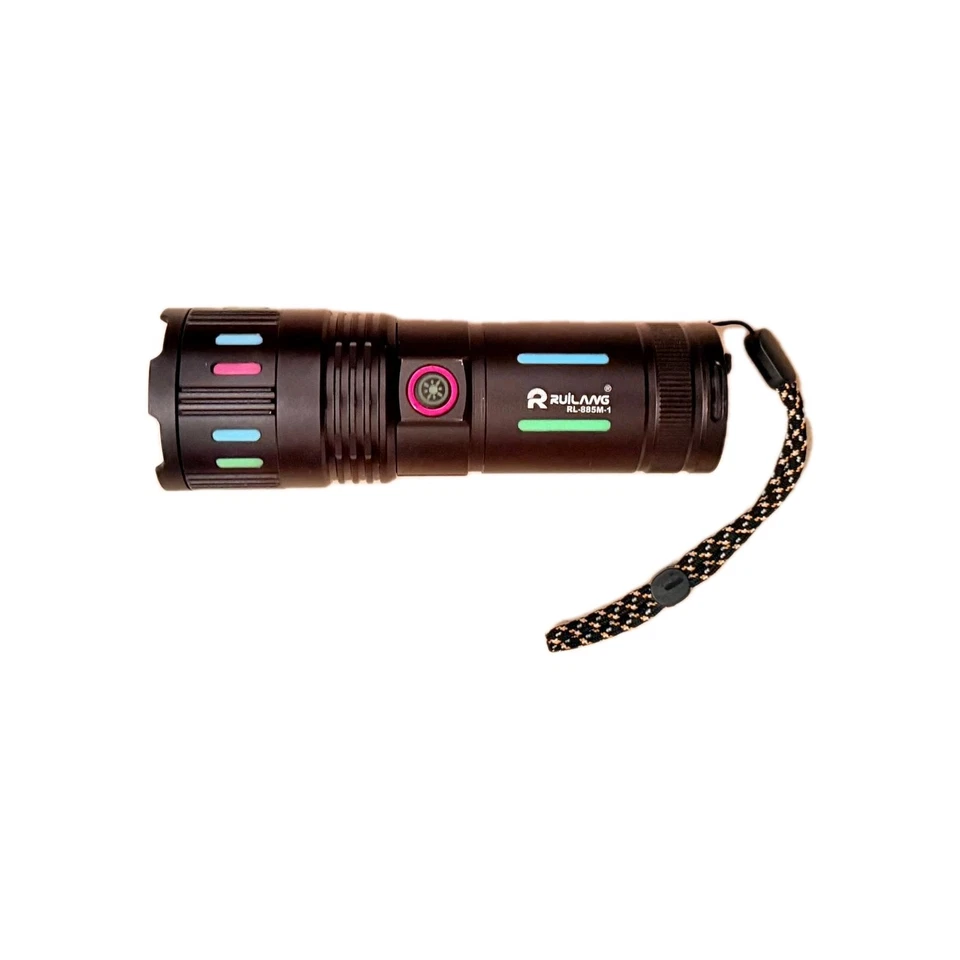 Flashlight Super Bright LED USB-C PC885 Tactical Torch with Battery Extremely Strong - Image 2 of 4