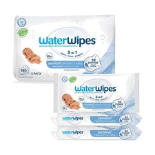 Sensitive Newborn  Baby Wipes, Unscented  Hypoallergenic - 180 Count, 3 Packs