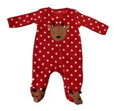 Carter's Just One You  Boys Pajamas Sz 3 MON Footed 2-Way Zipper Fleece NWT