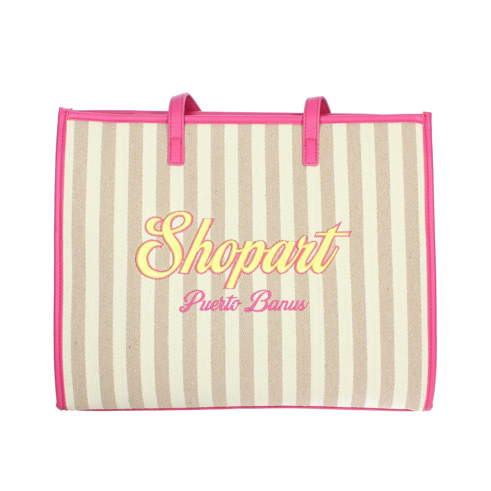 SHOP ART BORSA A SPALLA SAAS250135 BEIGE/FUCSIA