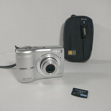 Olympus FE-210 7MP Digital Camera Silver With 1 GB XD Card  Case Tested