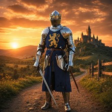 Handmade Medieval Knight Full Body Steel Armor Suit Wearable LARPCosplay Costume