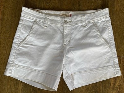 Levi s 545 weiße Shorts Größe (UK) 14 normale Passform W32 neu ohne Etikett makellos UVP 69 £