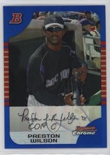 2005 Bowman Chrome Blue Refractor 133/150 Preston Wilson #21 sh7