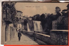 CARTOLINA   ISOLA DEL LIRI   FP  VIAGGIATA 1937 VIA CASCATA ANIMATA