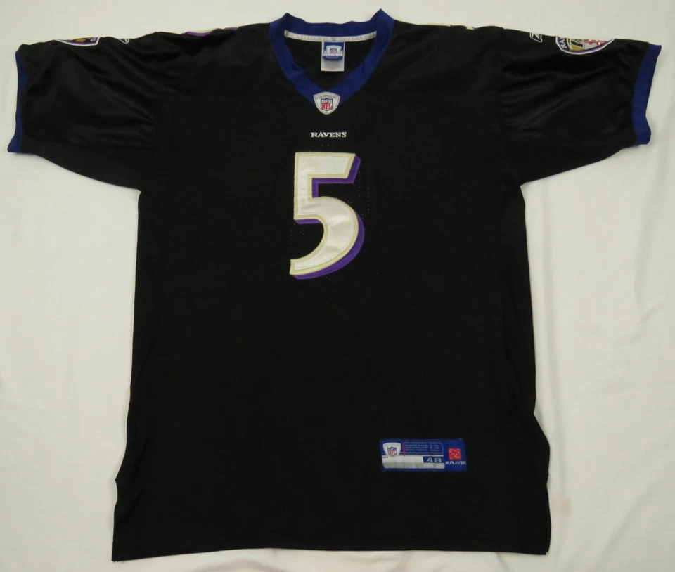 Joe Flacco Baltimore Ravens Fútbol NFL Sobre el Campo Reebok #5 Camiseta Cosida 48 Foto 3 de 4