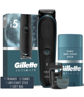 Gillette Intimate i5 Bruan Mens Manscape Pubic Hair Trimmer SkinFirst Ball Trim