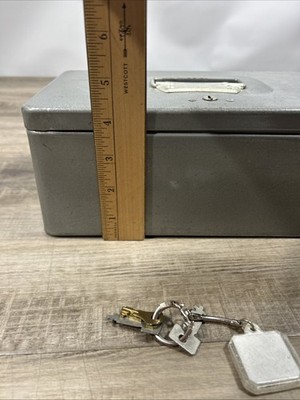 Vintage Swanco Metal Lock Box Utility Lock Box & Key USA Storage