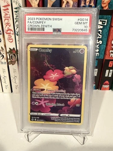 Pokémon SWSH Crown Zenith Comfey GG14/GG70 Full Art Holo PSA 10