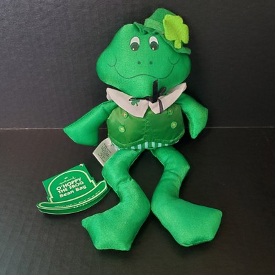 Vintage Halmark O'hoppy The Frog Green Beanbag 11'' Plush Lucky St. Paddy's Day