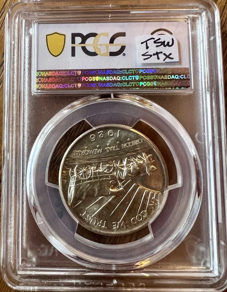 1926-P Oregon Trail Half Dollar 50C Gem Certified PCGS MS66 - Bright & Beautiful - Image 3 of 4