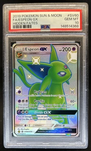 2019 Pokemon SM Hidden Fates Espeon GX #SV60/SV94 PSA 10 GEM MINT