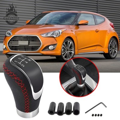 Universal 5 Speed Leather Car Manual Gear Stick Shift Knob Shifter Lever Head
