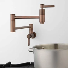 Signature Hardware 329628 Contemporary Retractable Wall Mount Pot Filler - Oil
