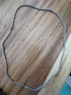 Chaîne gourmette argent 925 massif fine collier 23 90 grammes