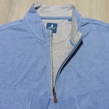 JOHNNIE-O Mens XL SULLY PULLOVER LAGUNA BLUE 1/4 ZIP GOLF SWEATSHIRT SWEATER
